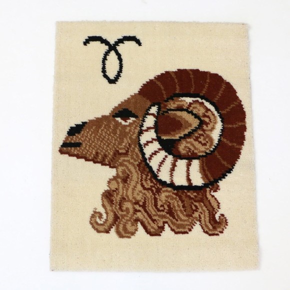 Unbranded | Art | Vintage Astrology Aries Hanging Wool Rug Schaeffler ...
